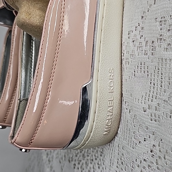 MICHAEL Michael Kors blush pink leather mesh slip on boat shoes flats sz 9 - Picture 3 of 9
